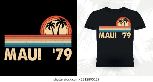 Funny Beach Summer Vacation Retro Vintage Surfing Surfer Lover Summer T-shirt Design