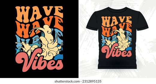 Funny Beach Summer Vacation Retro Vintage Surfing Surfer Lover Summer T-shirt Design
