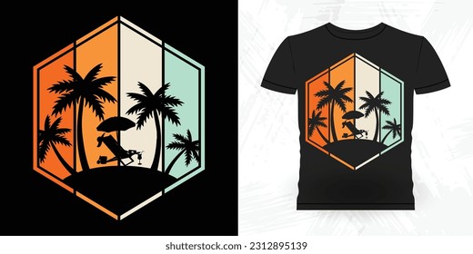 Funny Beach Summer Vacation Retro Vintage Surfing Surfer Lover Summer T-shirt Design