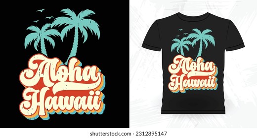 Funny Beach Summer Vacation Retro Vintage Surfing Surfer Lover Summer T-shirt Design