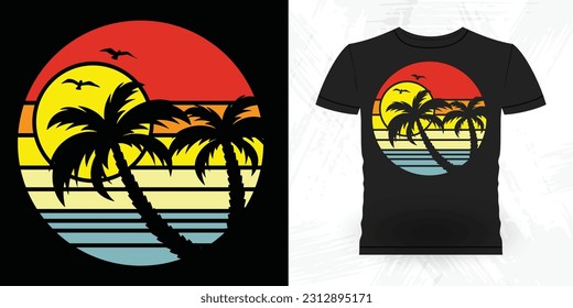 Funny Beach Summer Vacation Retro Vintage Surfing Surfer Lover Summer T-shirt Design