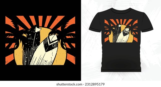 Funny Beach Summer Vacation Retro Vintage Surfing Surfer Lover Summer T-shirt Design