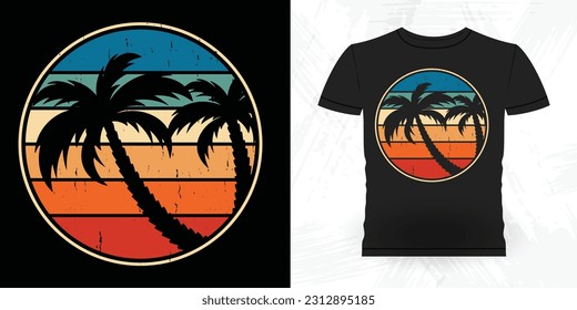 Funny Beach Summer Vacation Retro Vintage Surfing Surfer Lover Summer T-shirt Design