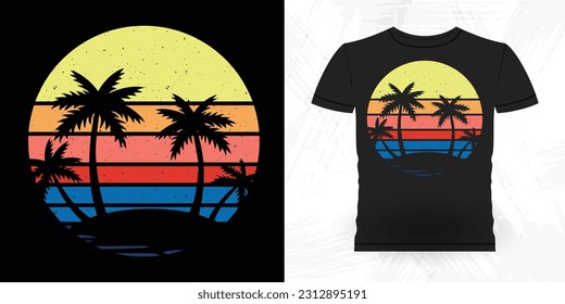 Funny Beach Summer Vacation Retro Vintage Surfing Surfer Lover Summer T-shirt Design
