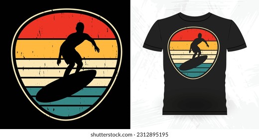 Funny Beach Summer Vacation Retro Vintage Surfing Surfer Lover Summer T-shirt Design