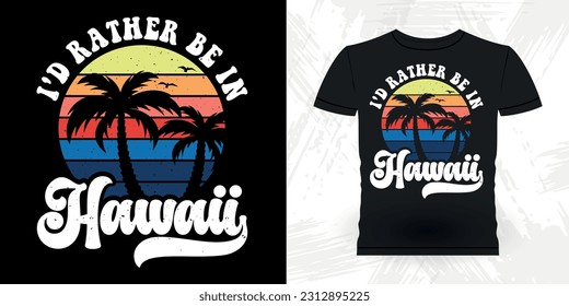 Funny Beach Summer Vacation Retro Vintage Surfing Surfer Lover Summer T-shirt Design