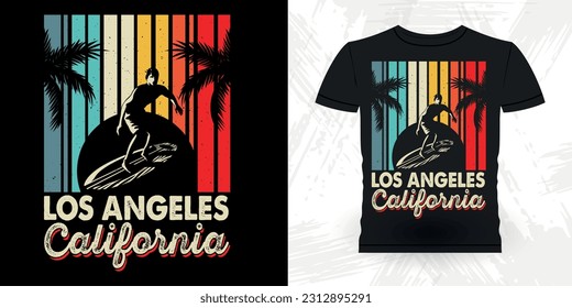 Funny Beach Summer Vacation Retro Vintage Surfing Surfer Lover Summer T-shirt Design