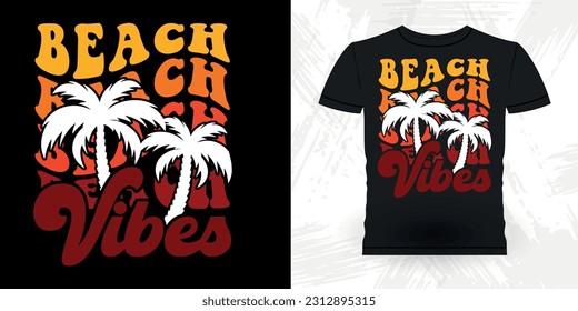 Funny Beach Summer Vacation Retro Vintage Surfing Surfer Lover Summer T-shirt Design