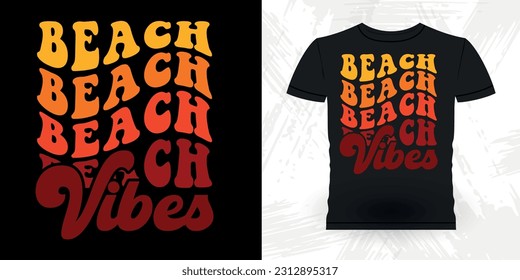 Funny Beach Summer Vacation Retro Vintage Surfing Surfer Lover Summer T-shirt Design