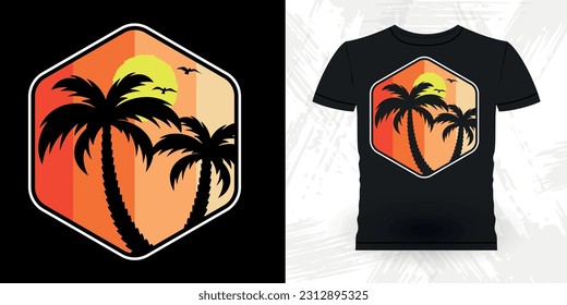 Funny Beach Summer Vacation Retro Vintage Surfing Surfer Lover Summer T-shirt Design