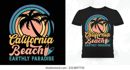 Funny Beach Summer Vacation Retro Vintage Surfing Surfer Lover Summer T-shirt Design