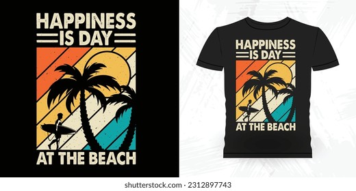 Funny Beach Summer Vacation Retro Vintage Surfing Surfer Lover Summer T-shirt Design