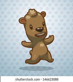Funny bear 05, vector 