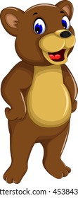 funny bear cartoon smiling