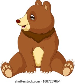 funny bear cartoon vector posing 