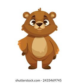 Cachorro de oso divertido con lindo hocico ilustración vectorial