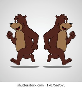 Funny bear with illustration vector