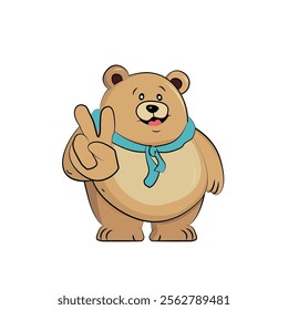 funny bear on a white background