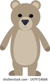 Funny bear. Vector illustration. Vector bear.