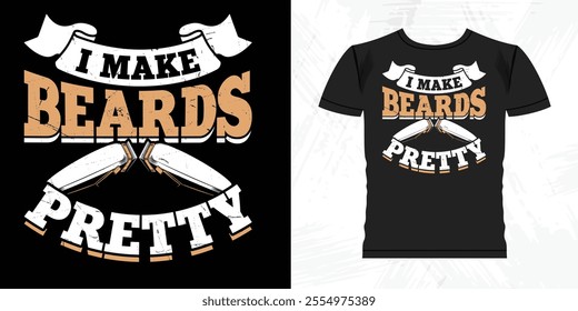 Funny Beard Lover Retro Vintage Barber T-shirt Design