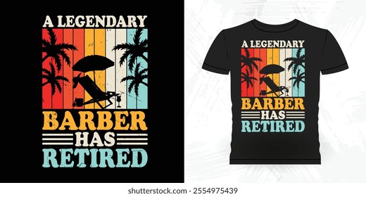 Funny Beard Lover Retro Vintage Barber T-shirt Design