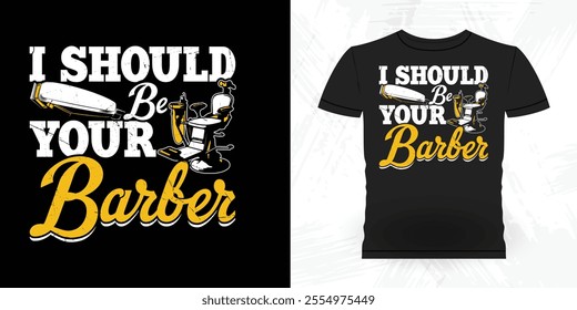 Funny Beard Lover Retro Vintage Barber T-shirt Design