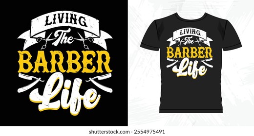 Funny Beard Lover Retro Vintage Barber T-shirt Design