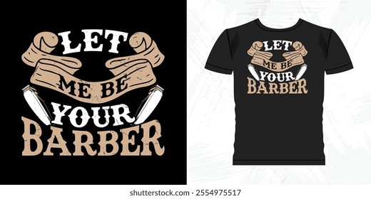 Funny Beard Lover Retro Vintage Barber T-shirt Design