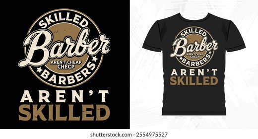 Funny Beard Lover Retro Vintage Barber T-shirt Design