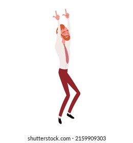 funny beard man, icon isolated