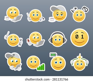 Funny and beautiful smiles on the topic of IT technologies