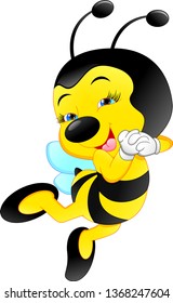 funny bee cartoon
