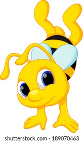 Funny bee cartoon