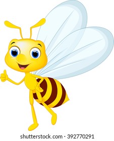  funny bee Cartoon 