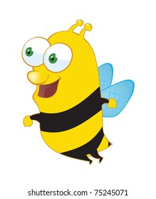 Funny Bee Cartoon Stock Vector (Royalty Free) 75245071 | Shutterstock