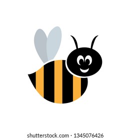 Funny bee character. Logo icon design.