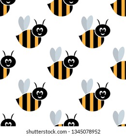 Funny bee character pattern