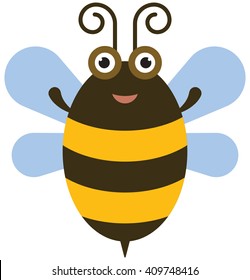 Funny bee - color illustration 