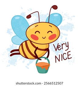 funny bee, cute bee, coloring for kids, illustration for kids, cute character