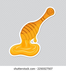 Funny Bee Honey Vector Illustratin Set