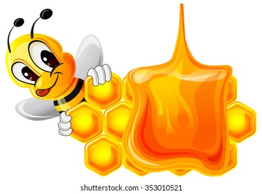 funny bee and honeycomb 