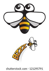 Funny Bee Labels and Stickers