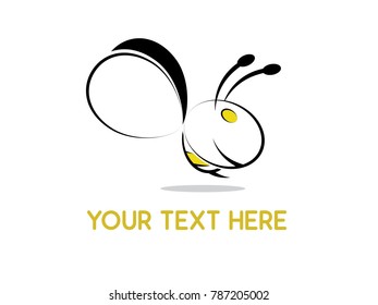  funny bee logo design