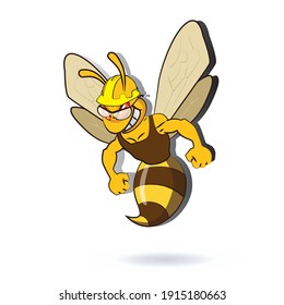 Funny Bee Mascot Design Concept