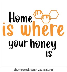  Funny bee quotes phrases set with honey, flowers, bee heart, slogans, word honey, valentine bee collection. Cute summer yellow vector illustration with honey lettering Motivation card.
