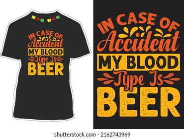 Funny Beer T-shirt Design Vector