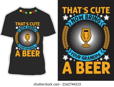 Vector de diseño de camisetas de cerveza divertida