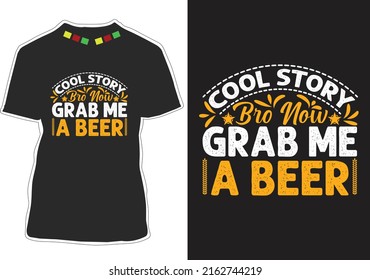 Funny Beer T-shirt Design Vector