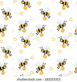Funny bees pattern