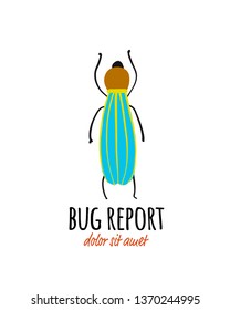 Funny beetle, bug character for your design